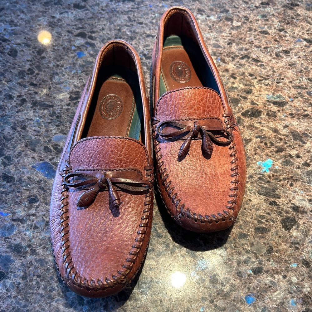 HS TRASK leather driving loafers  Men’s size 9.5